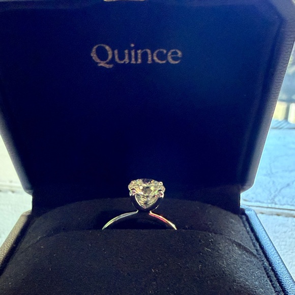 Quince Jewelry - Quince Platinum Ring with Lab grown 1.55 carat Diamond size 4 1/2